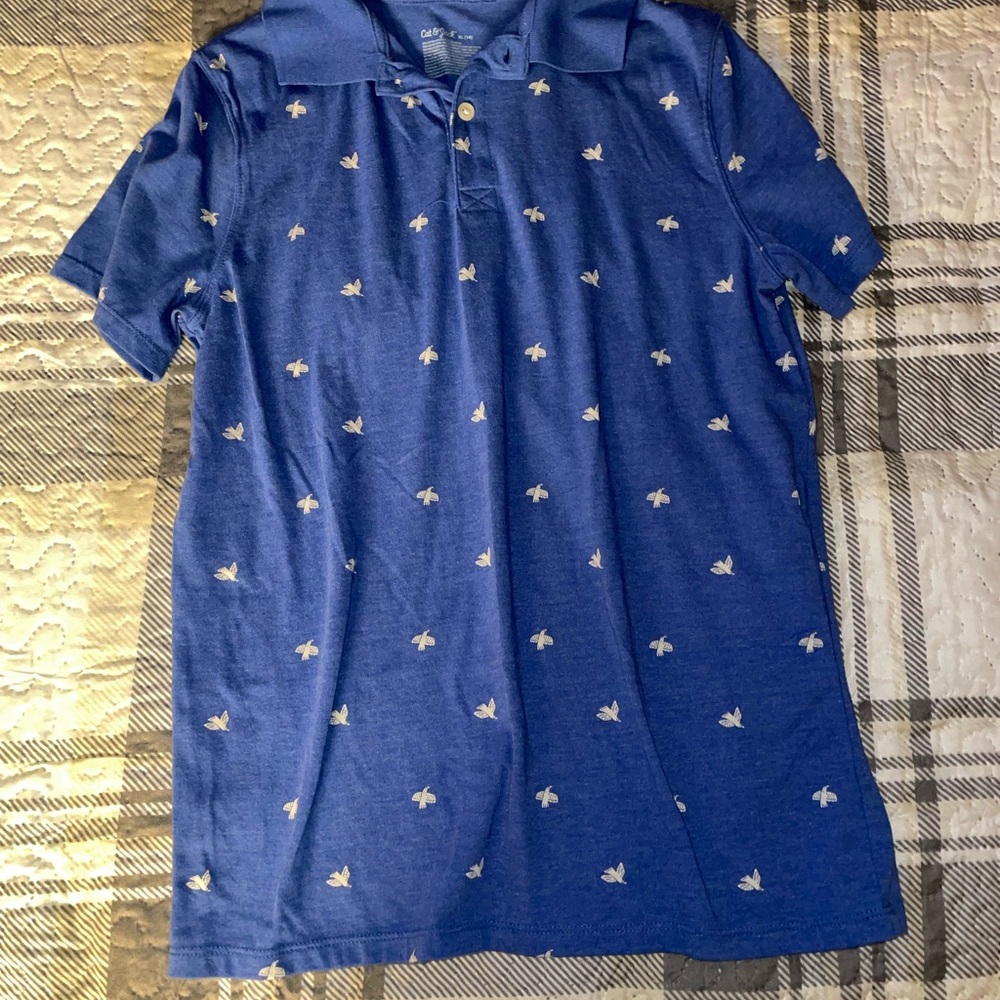 Cat & Jack Blue Polo with White Accents